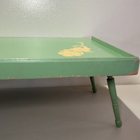 VTG 1940’s TV BED BREAKFAST TRAY 20”x 15”x 8.5” Folding Wood~The Golden Rule~USA - Picture 14 of 15